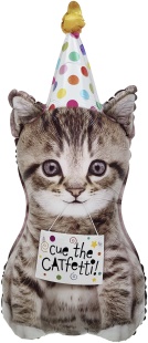 Шар (30''/76 см) Фигура, Котенок в колпачке, 1 шт. в уп.