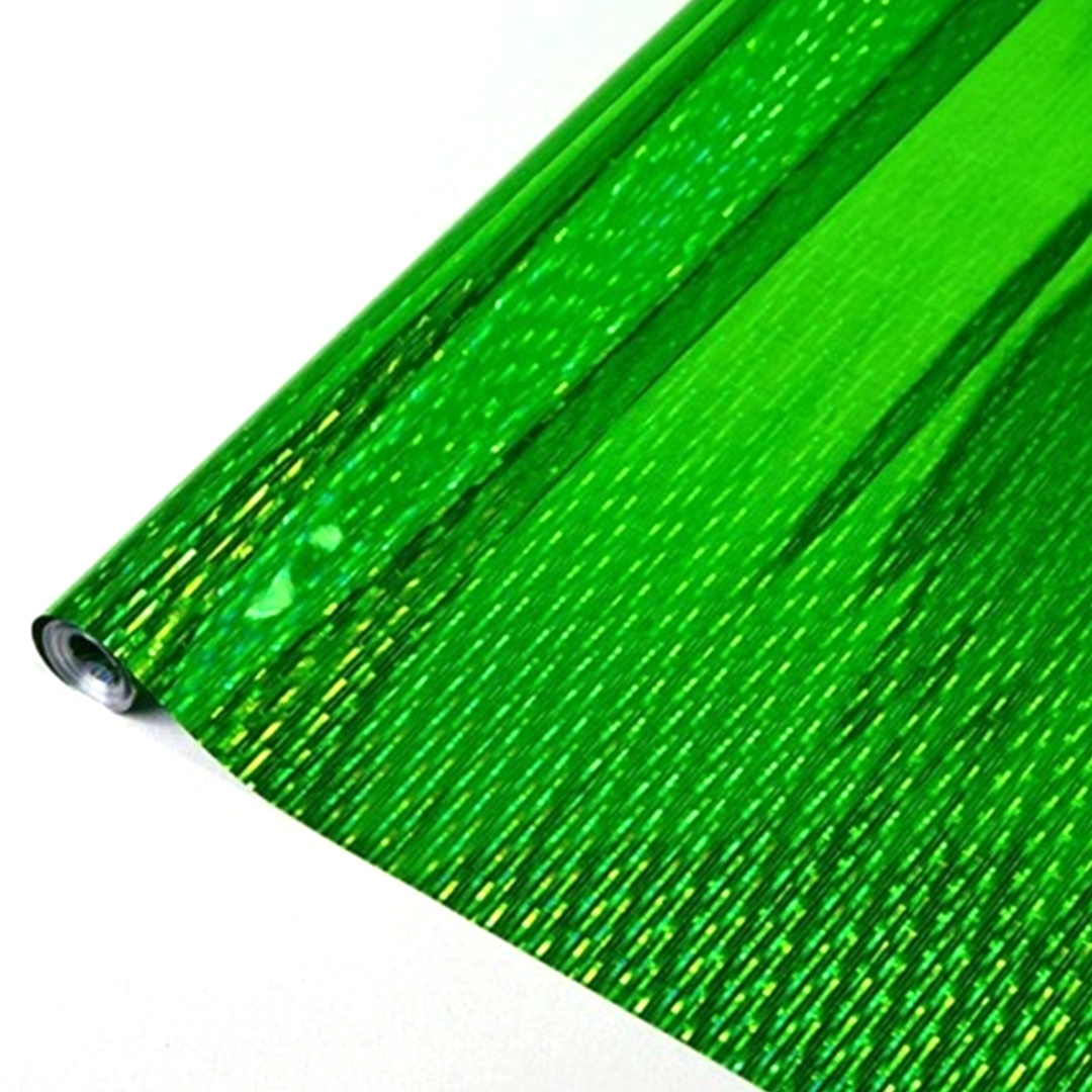 Упаковочная пленка 40мкм (0,7*8 м) Зеленый, Голография, 1 шт.
