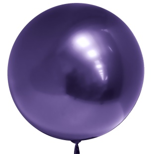 Шар (18''/46 см) Сфера, Deco Bubble, Фиолетовый, Хром, 10 шт. в уп.