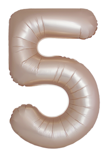 Шар (40''/102 см) Цифра, 5 Slim, Звездное Золото, Матовый, 1 шт.