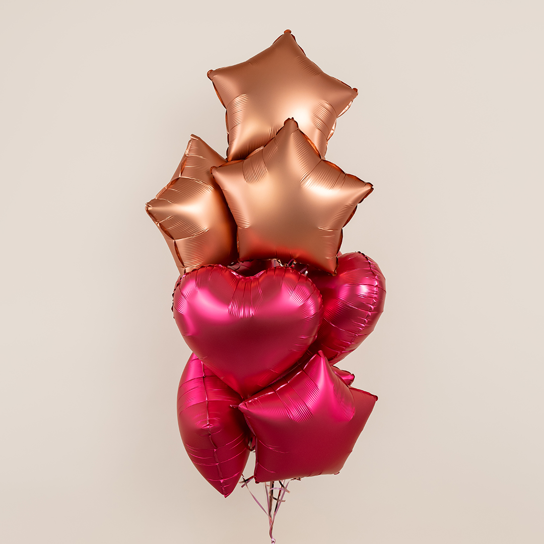 Шар (18''/46 см) Сердце, Красный, Сатин, 1 шт.