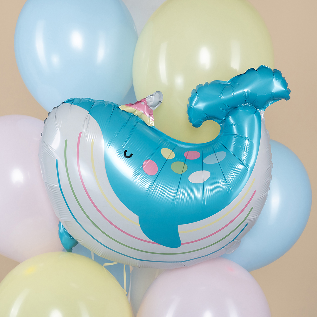 Шар (24''/61 см) Фигура, Кит в колпачке, 1 шт.