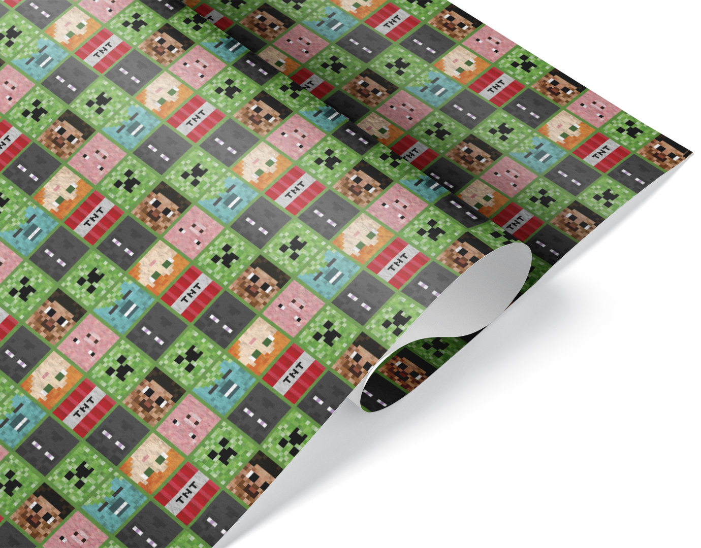 Упаковочная бумага (0,7*1 м) Пиксели, 10 шт.