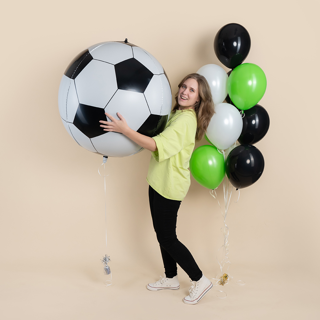Шар 3D (50''/127 см) Сфера, Футбольный мяч, 1 шт. в уп.