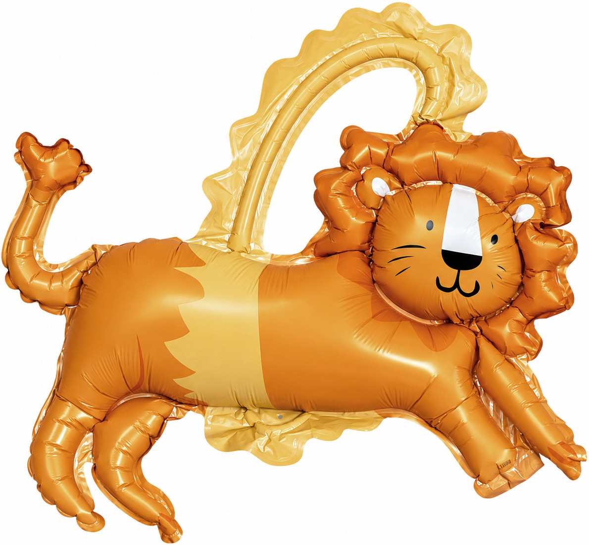 Шар с клапаном (15''/38 см) Мини-фигура, Цирк, Смелый лев, 1 шт.
