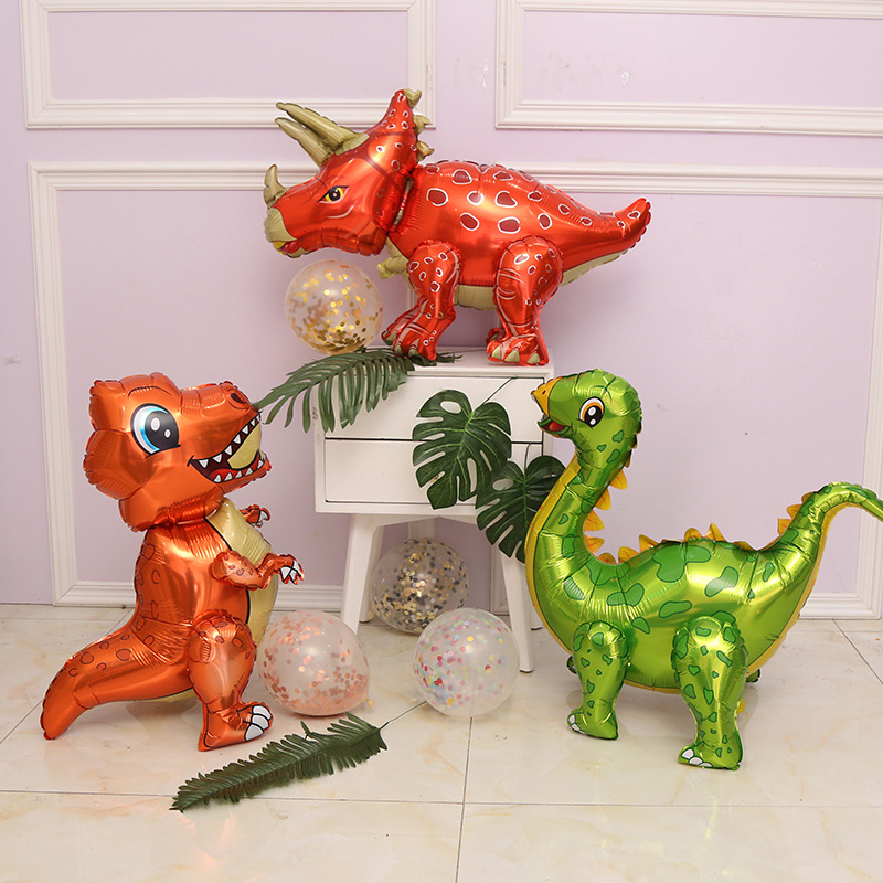 Шар 3D (36''/91 см) Фигура, Динозавр Стегозавр, Зеленый, 1 шт. в уп.