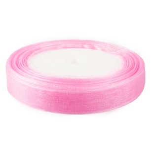 Лента органза (2,5 см*22,85 м) Розовый, 1 шт.