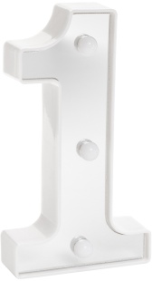 Световая фигура Цифра, 1, 16 см. Серебро, 1 шт.