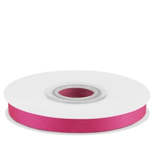 Лента атласная (0,7 см*22,85 м) Глубокий розовый, 1 шт.