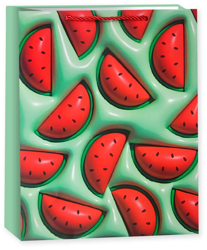 Пакет подарочный, 210гр, Фрукты Ягодки, Дизайн №4, 32*26*12 см, 1 шт.