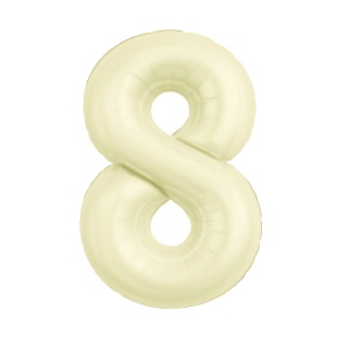 Шар (40''/102 см) Цифра, 8 Slim, Пыльный лайм, 1 шт. в уп.