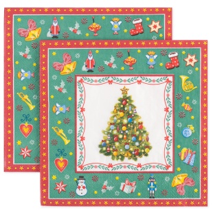 Сервировочные салфетки, Новогодняя сказка, 33*33 см, 20 шт.