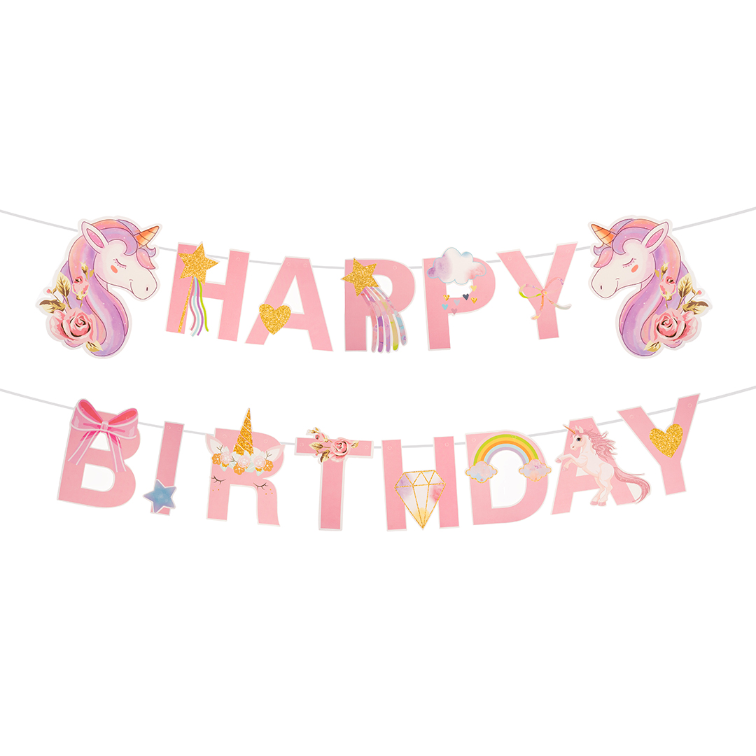Гирлянда Цветочный единорог, Розовый, 250 см, 1 шт.