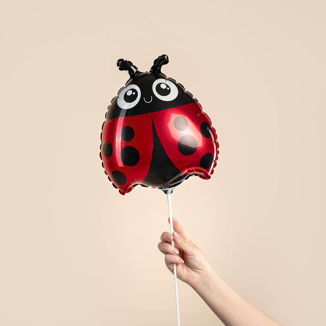 Шар (11''/28 см) Мини-фигура, Божья коровка, 1 шт.
