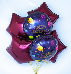 Стаканы (250 мл) Космос, С Днем Рождения!, 6 шт.