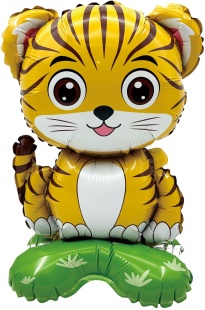Шар 3D (23''/58 см) Фигура на подставке, Тигренок, 1 шт. в уп.