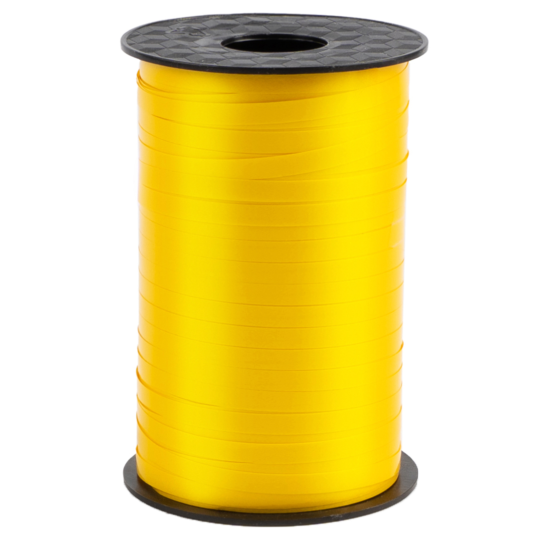 Лента полипропиленовая (0,5 см*250 м) Желтый, Лаковый, 1 шт.