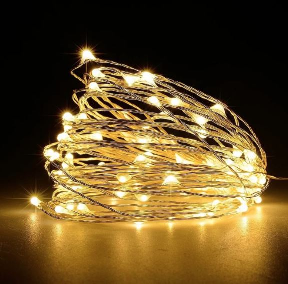 Светодиодная гирлянда, Роса 50 Led, IP14, 5 м. Теплый белый, 1 шт.