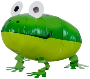 Шар 3D (22''/56 см) Ходячая Фигура, Лягушка, Зеленый, 1 шт.