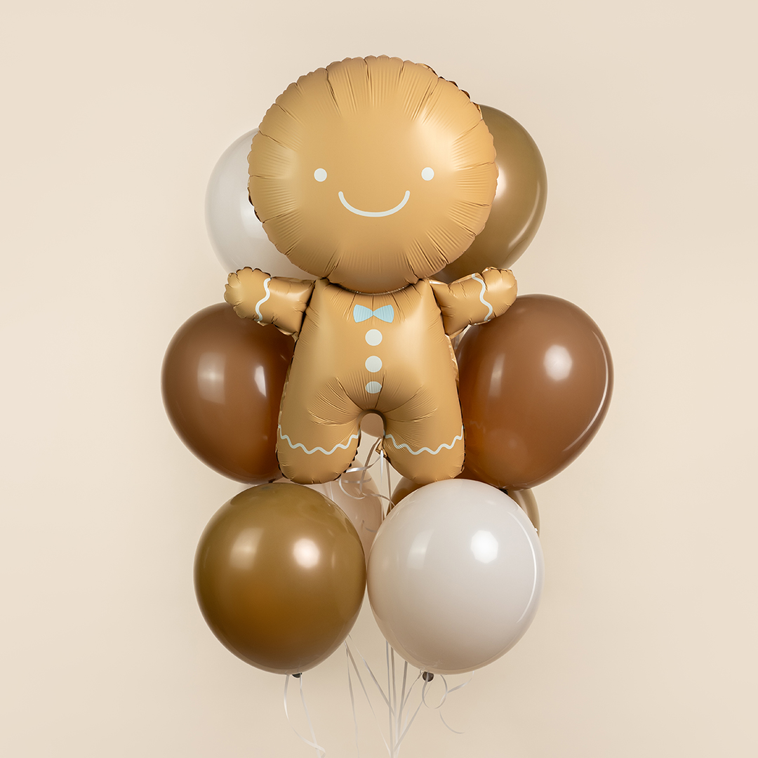 Шар (32''/81 см) Фигура, Пряничный человечек, Сатин, 1 шт. в уп.