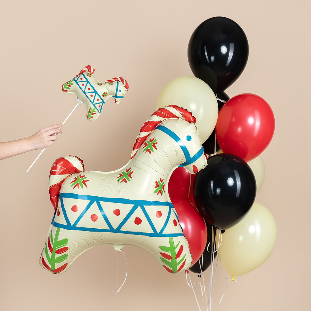 Шар (32''/81 см) Фигура, Лошадка Русский узор, 1 шт. в уп.