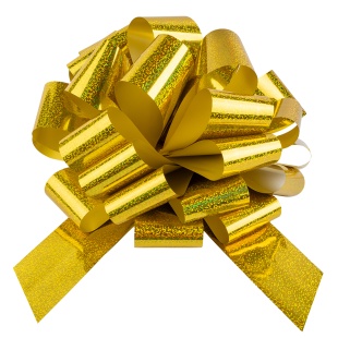 Бант Шар, Золото, Голография, 36 см, 1 шт. в упак. 