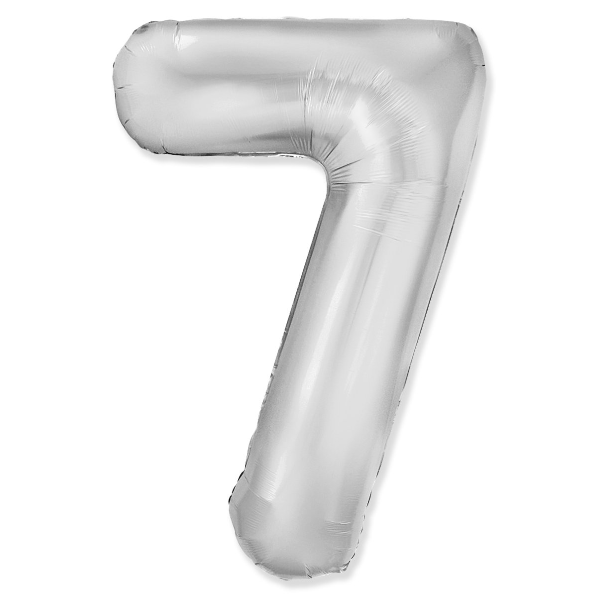 Шар (40''/102 см) Цифра, 7 Slim, Серебро, 1 шт.