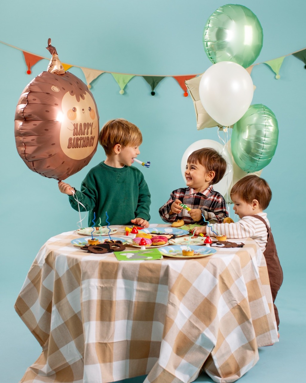 Шар (24''/61 см) Фигура, Ежик на День Рождения, 1 шт. в уп.