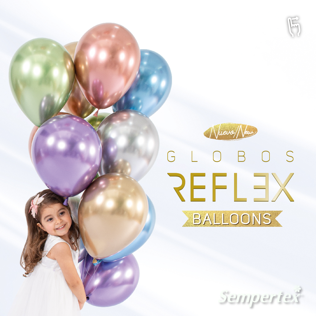 Шар (12''/30 см) Reflex, Зеркальный блеск, Серебро (981), хром, 50 шт.