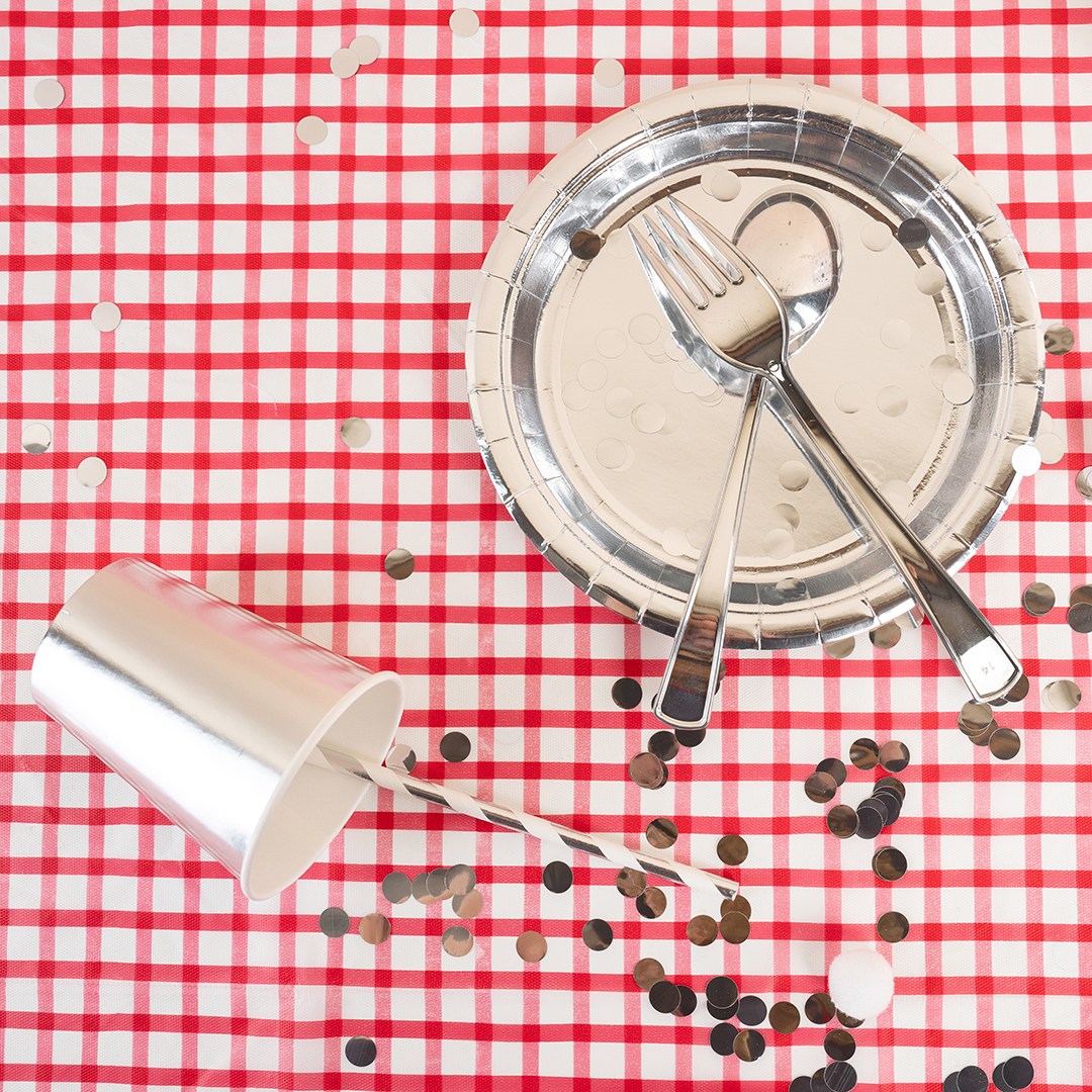 Вилки, Серебро, Металлик, 18 см, 10 шт. в упак. 