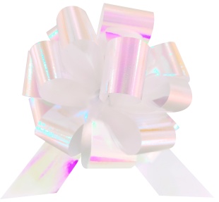 Бант Шар, Северное сияние, Белый, Хамелеон, 13 см, 1 шт. в упак. 