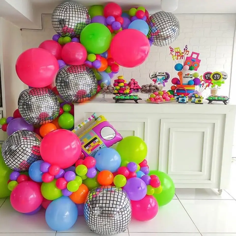 Шар 3D (22''/56 см) Сфера, Диско, Серебро, 1 шт.