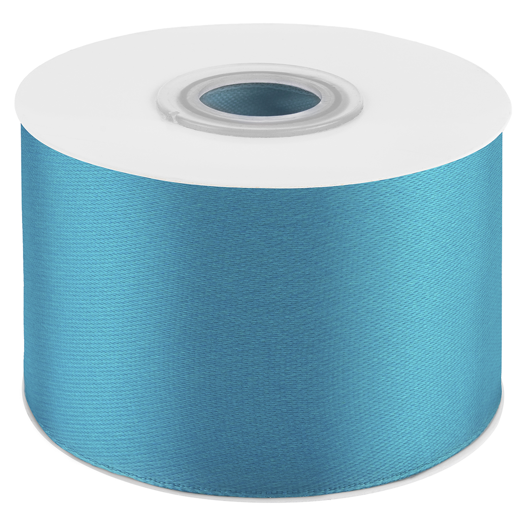 Лента атласная (5 см*22,85 м) Лазурный, 1 шт.