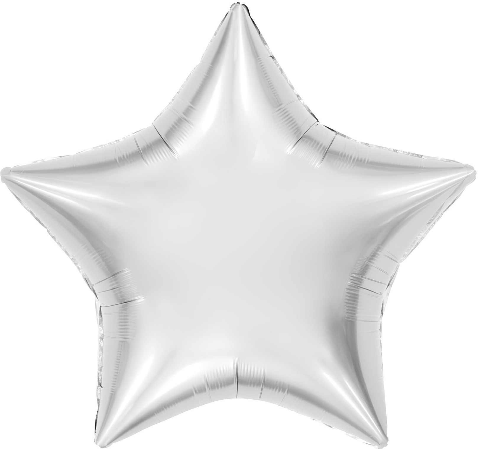 Шар (36''/91 см) Звезда, Белый блеск, 1 шт. в уп.