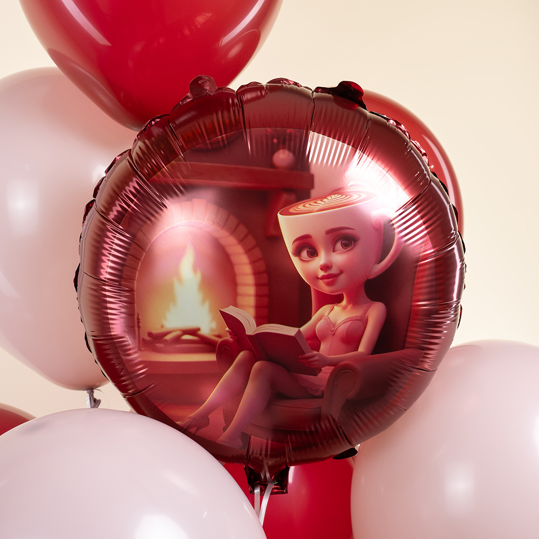 Шар (18''/46 см) Круг, Балерина, 1 шт.