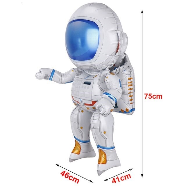 Шар 3D (30''/76 см) Фигура, Космонавт, 1 шт. в уп.
