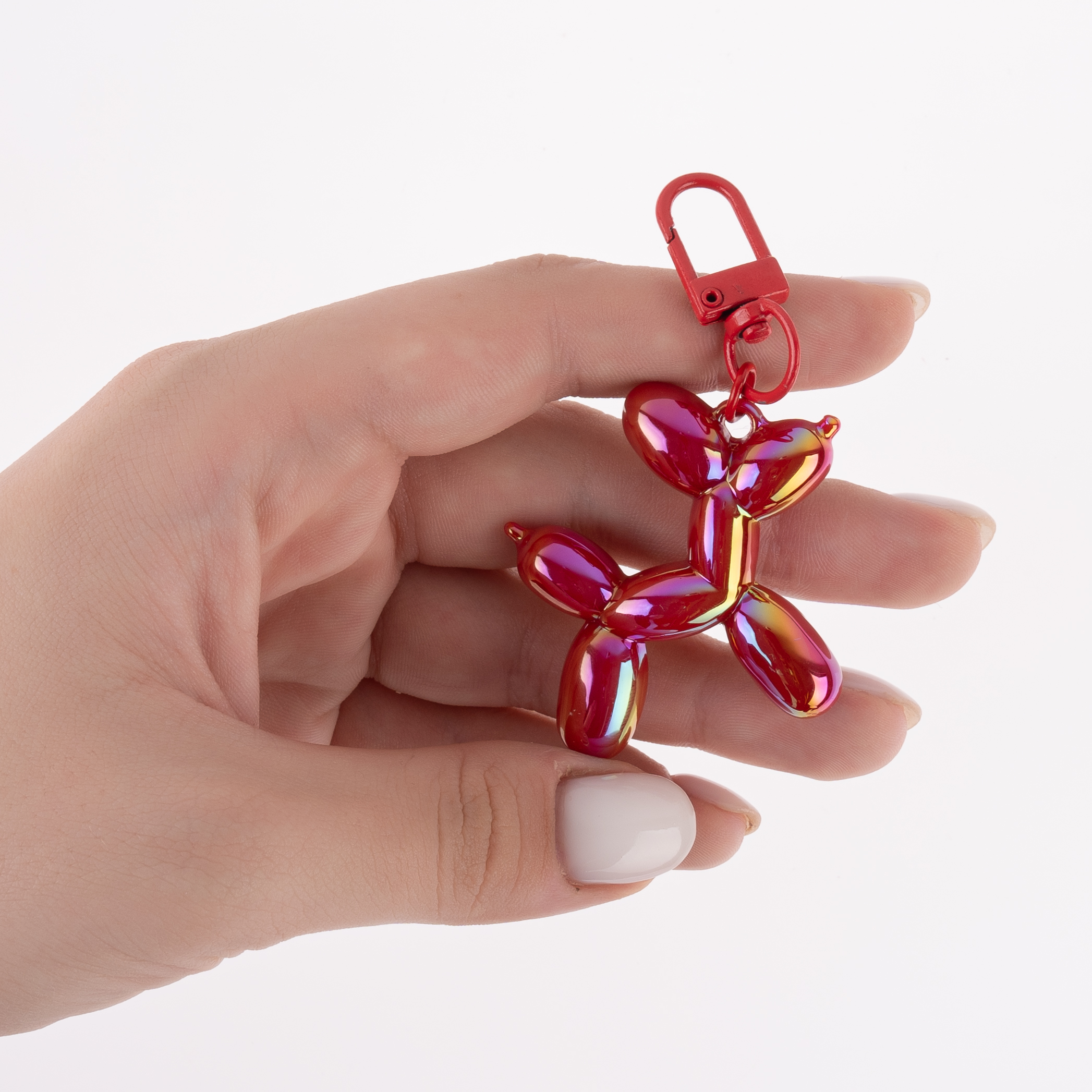 Брелок, Собачка ШДМ, Красный, Перламутр, 4,5 см, 1 шт. 