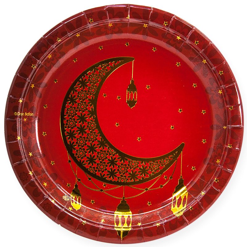 Тарелки (9''/23 см) Восточная сказка, Гранат, Металлик, 6 шт.
