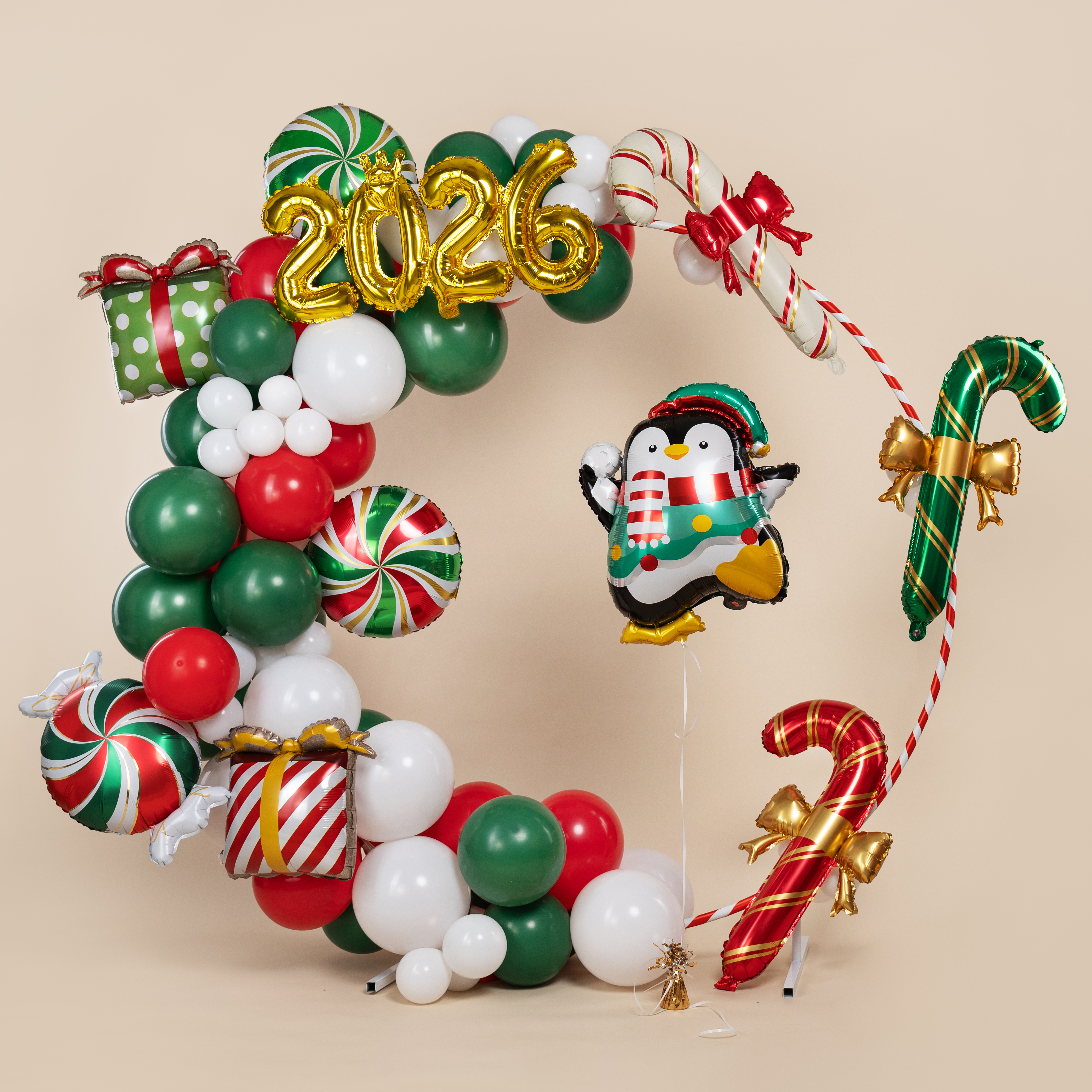 Шар (26''/66 см) Фигура, Пингвин со снежком, 1 шт. в уп.