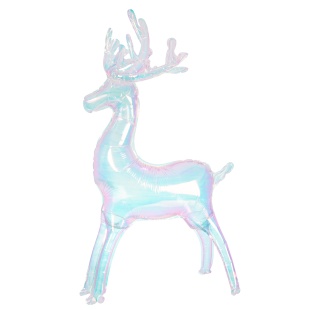 Шар (37''/94 см) Фигура 3D, Олень, Прозрачный, Хамелеон, 1 шт. в уп.