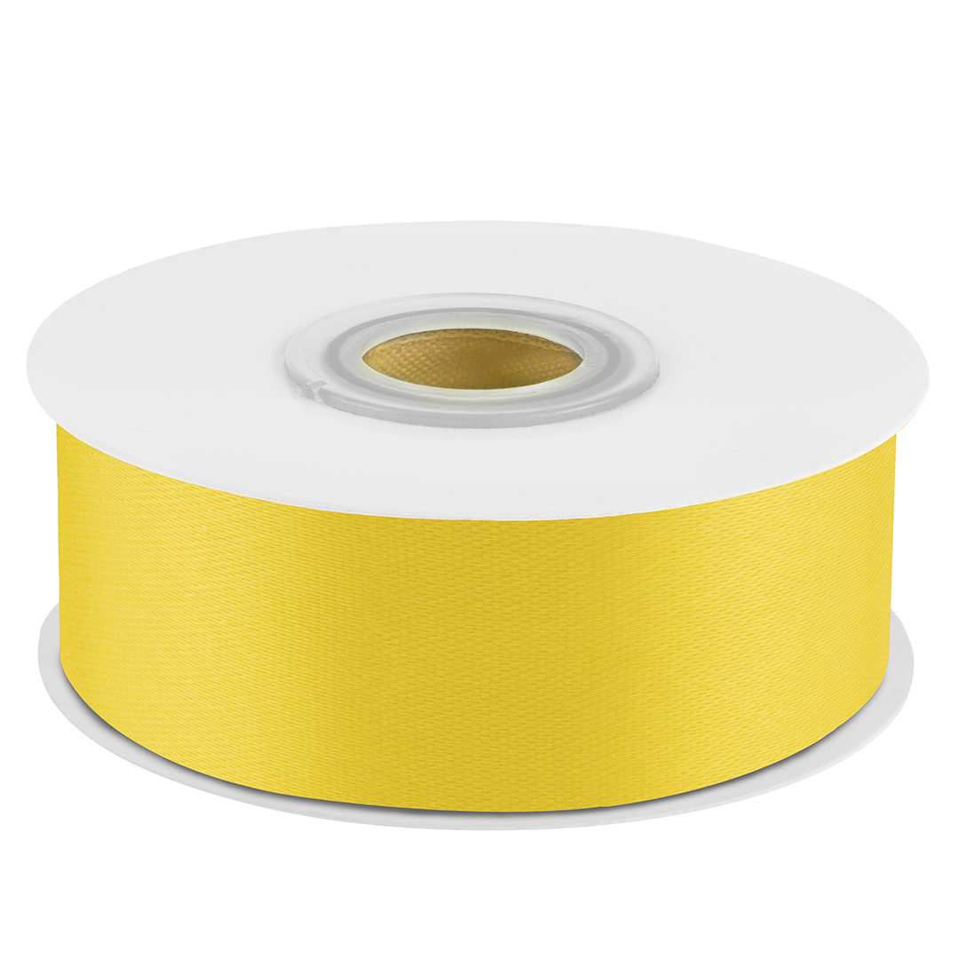 Лента атласная (2,5 см*22,85 м) Желтый, 1 шт.