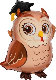 Шар (26''/66 см) Фигура, Сова Выпускник, 1 шт. в уп.