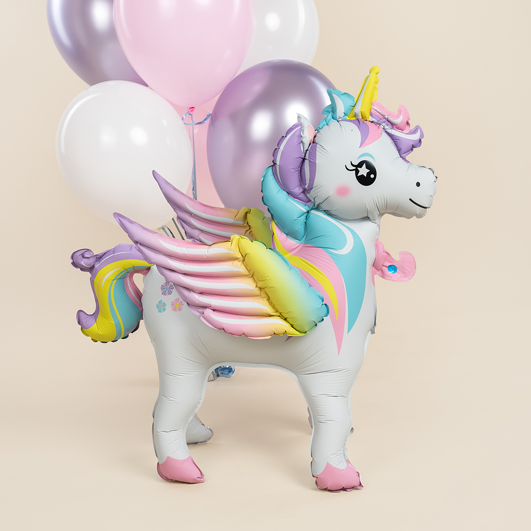 Шар (26''/66 см) Фигура 3D, Волшебный единорог, 1 шт. в уп.