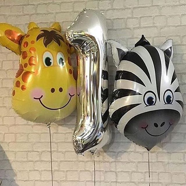Шар (25''/64 см) Фигура, Голова, Милый Жираф, 1 шт.