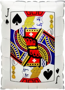 Шар (22''/56 см) Фигура, Покер, Карта Валет Пик, 1 шт.