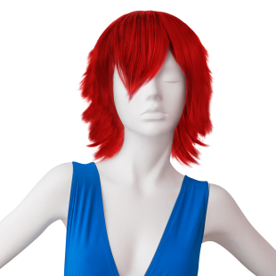 Парик карнавальный, 140 гр, Аниме (короткий), Красный, 29 см, 1 шт. в упак. 