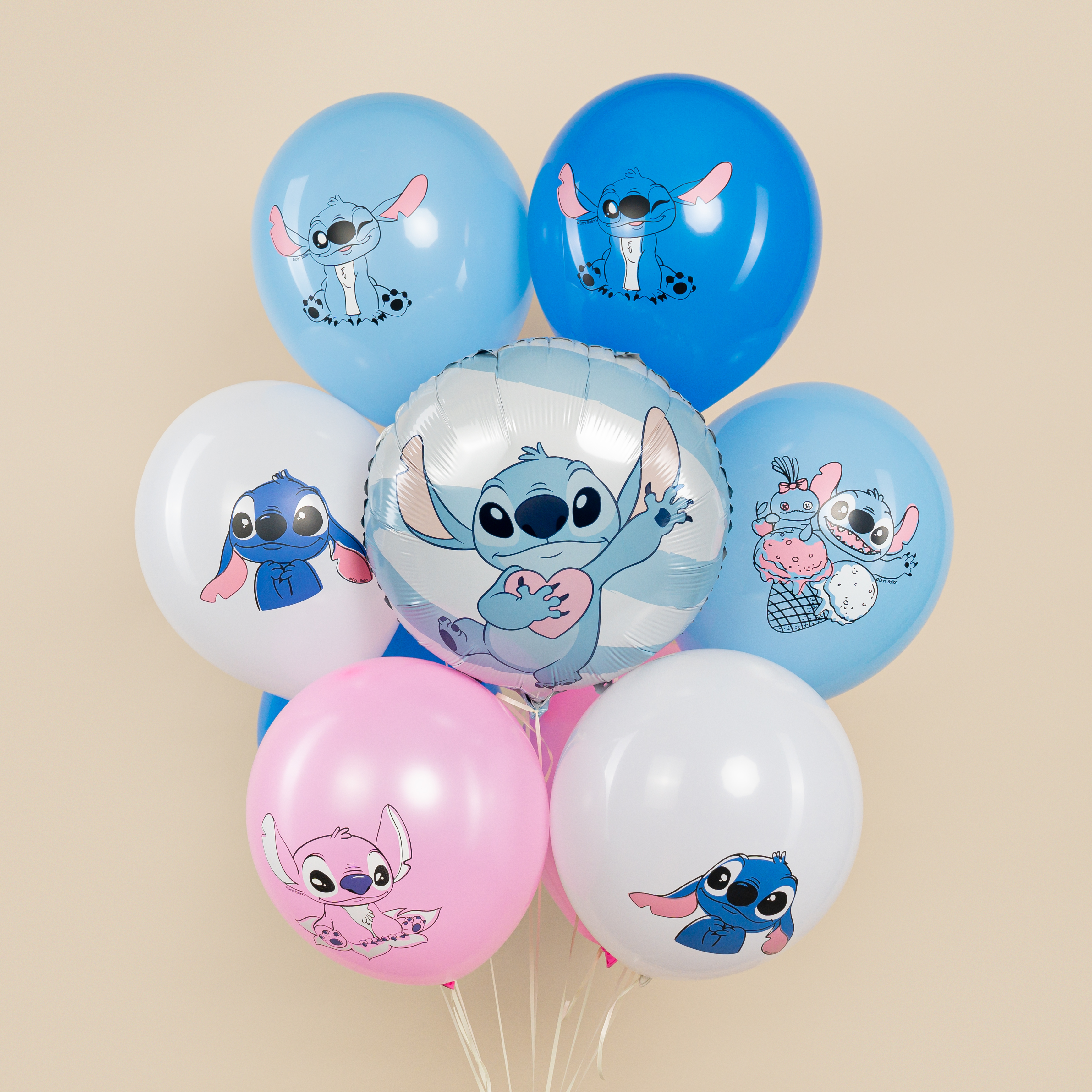 Шар (18''/46 см) Круг, Любимый монстрик с сердечком, 1 шт.