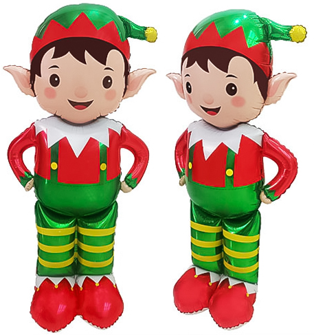 Шар (61''/155 см) Фигура 3D, Новогодний эльф, 1 шт. в уп.