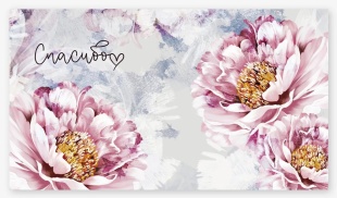 Конверты для денег, Спасибо (цветы), 5 шт.