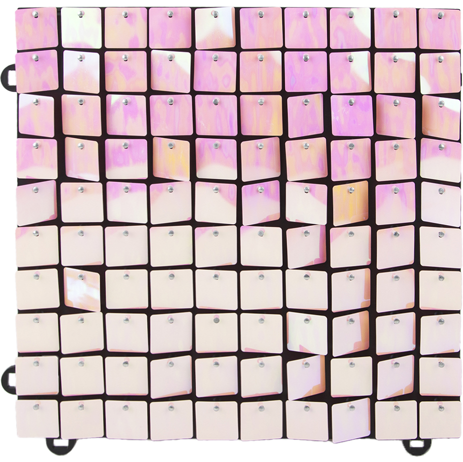 Декоративная панель Пайетки, Жемчужный перелив, 30*30 см. Розовый, Перламутр, 1 шт.